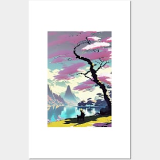 Japanese landscape Posters and Art